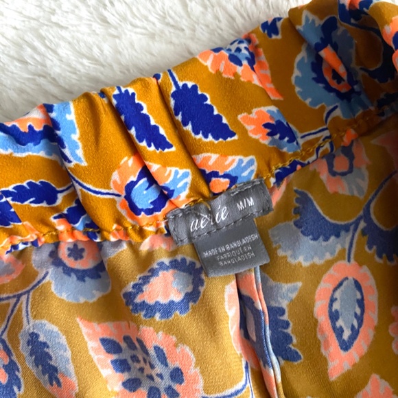 Aerie Paisley Print Sleep Shorts with Lace Detail and Tassels - Size Medium - Picture 3 of 4